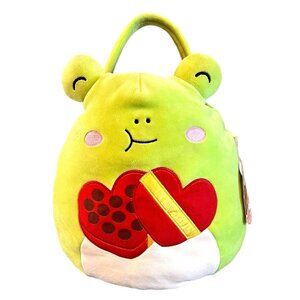 Squishmallows Wendy Frog Valentine's Day Plush Bucket Candy Basket Bag 12” NWT